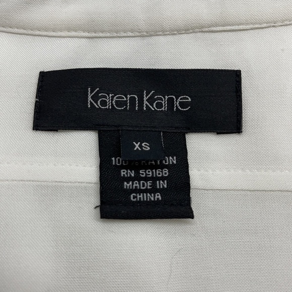 Karen Kane White New Wave Shine Bright Rhinestone Embellished Blouse - Picture 8 of 11
